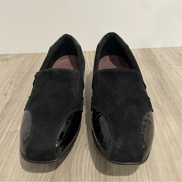 Women’s Clarks Noreen Will Black Suede Leather Slip On Loafer Shoe Size 5 - Picture 3 of 6